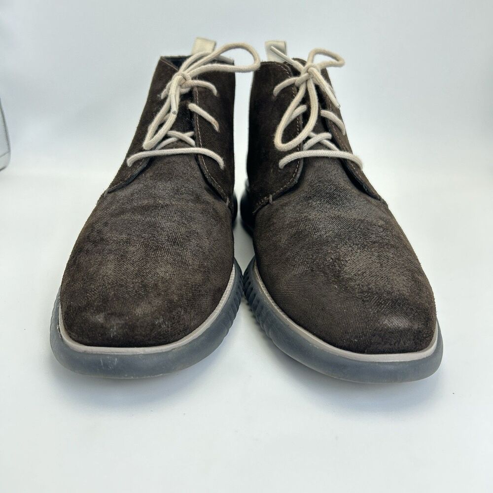 Cole Haan Zerogrand Chukka Boots Mens Sz 12 Suede Mocca Brown Ankle Comfort Shoe - Picture 4 of 8